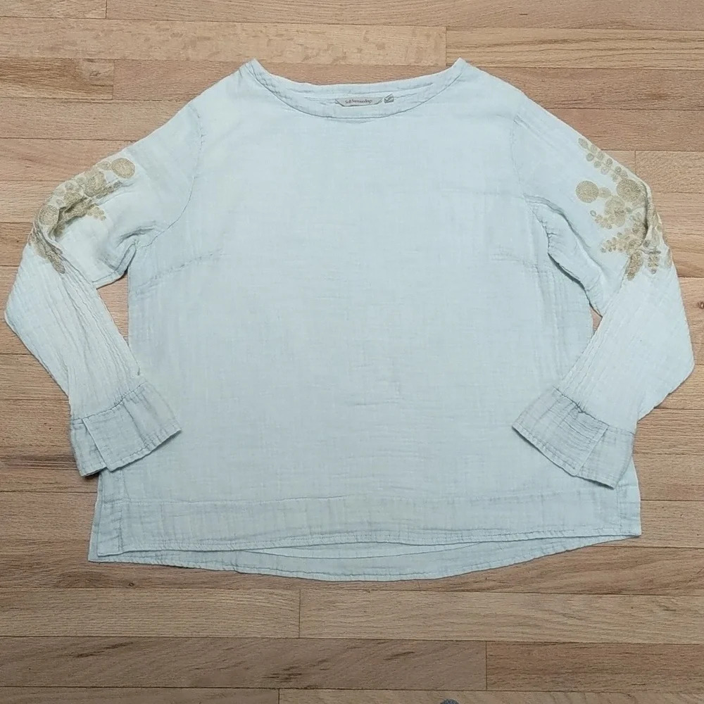 Soft Surroundings Womens Embroidered Tunic Top 1X